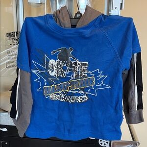 Royal Blue Hoodie Skateboarding Boys 4T New